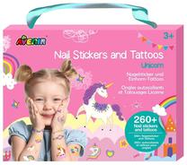 Nagų dekoravimo ir tatuiruočių rinkinys Avenir Unicorn