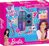 Žaislinis grožio rinkinys Mattel Barbie Beauty Set 3in1 Ultimate Glitter 34072INT