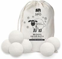 Skalbinių džiovinimo kamuoliukai Sipo S-DB6P, balta sp., 7 cm x 7 cm