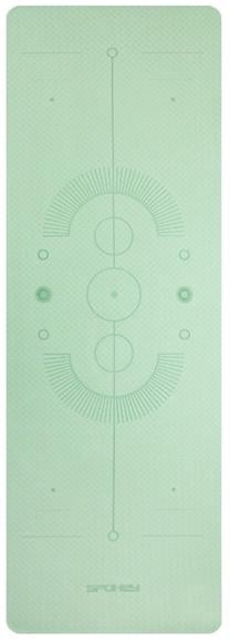 Kilimėlis fitnesui ir jogai Spokey Mandala, žalia sp., 183 cm x 61 cm x 0.4 cm