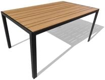 Lauko stalas Domoletti, medžio sp., 150 cm x 90 cm x 65 cm