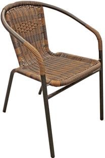 Lauko kėdė Besk Wattled, ruda sp./juoda sp., 56 cm x 55 cm x 75 cm
