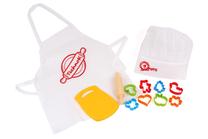 Žaisliniai virtuvės reikmenys, prijuostė su priedais Technok Baking Set, įvairių spalvų