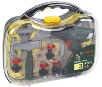 Žaislinis meistro įrankių rinkinys Klein Bosch DIY Case With Cordless Screwdriver II, žalia sp./pilka sp.