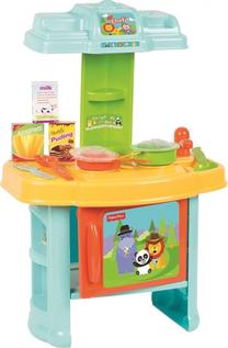 Vaikiška virtuvėlė, virtuvės prietaisų rinkinys Fisher Price My First 18205, mėlyna sp./geltona sp.