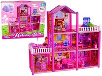 Lėlių namas Lean Toys Holiday Villa 14764, rožinė sp./įvairių spalvų