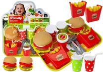 Žaisliniai virtuvės reikmenys, mėsainio rinkinys Lean Toys Family, įvairių spalvų