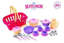 Žaisliniai virtuvės reikmenys Lean Toys Kitchen Accessories Basket, įvairių spalvų
