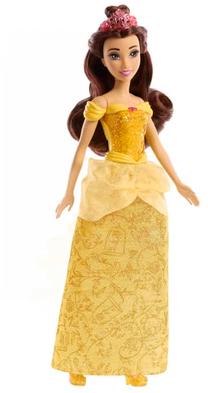 Lėlė - pasakos personažas Mattel Disney Princess Belle HLW11, 28 cm, geltona sp.