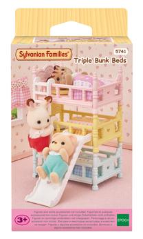 Lėlių namas Sylvanian Families Trijų aukštų lova 5741, mėlyna/geltona/rožinė