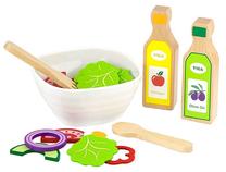 Žaisliniai virtuvės reikmenys, salotų rinkinys VIGA Salad Play Set 51605