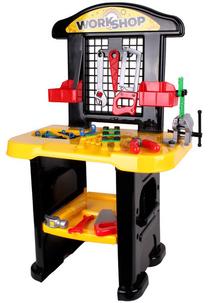 Žaislinis meistro įrankių rinkinys, meistro darbo stalas Technok, įvairių spalvų