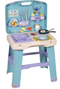 Vaikiška virtuvėlė, virtuvės prietaisų rinkinys Smoby Stitch Cuisine, mėlyna sp.