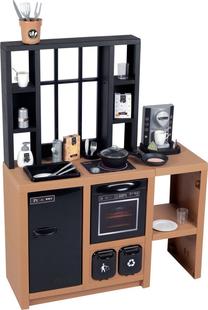 Vaikiška virtuvėlė, virtuvės prietaisų rinkinys Smoby Loft, ruda sp./juoda sp.