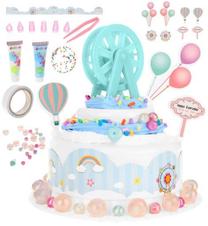 Žaisliniai virtuvės reikmenys, torto rinkinys DIY Birthday Cake, įvairių spalvų