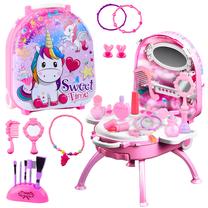 Vaikiškas kosmetinis staliukas Lean Toys Unicorn 2in1