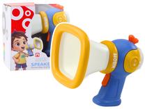 Balsą keičiantis garsiakalbis, megafonas Lean Toys Speaker, mėlyna sp./geltona sp.