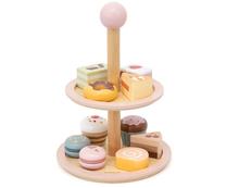 Žaisliniai virtuvės reikmenys, torto rinkinys Viga Toys PolarB Cake Stand, įvairių spalvų