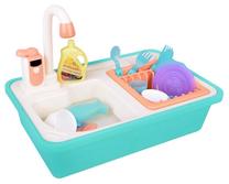 Žaisliniai virtuvės reikmenys, virtuvės kriauklė su indais ir priedais Peiyile, įvairių spalvų