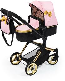 Lėlių vežimėlis Bayer Vario 1156855, aukso sp./juoda sp./rožinė sp.