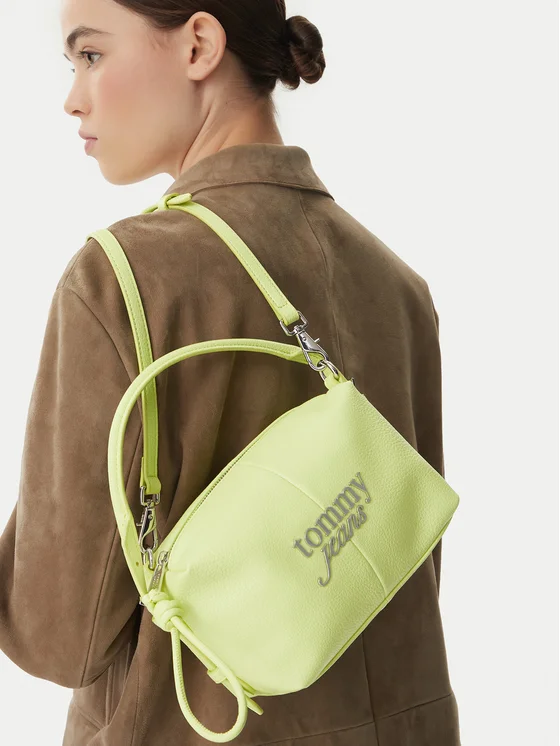 Tommy Jeans Rankinė Tommy Jeans Metal Logo Crossbody Camera Bag AW0AW18470 Žalia