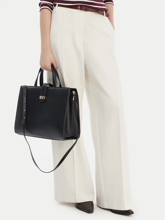 Tommy Hilfiger Rankinė Tommy Hilfiger Th Heritage Satchel AW0AW18287 Juoda