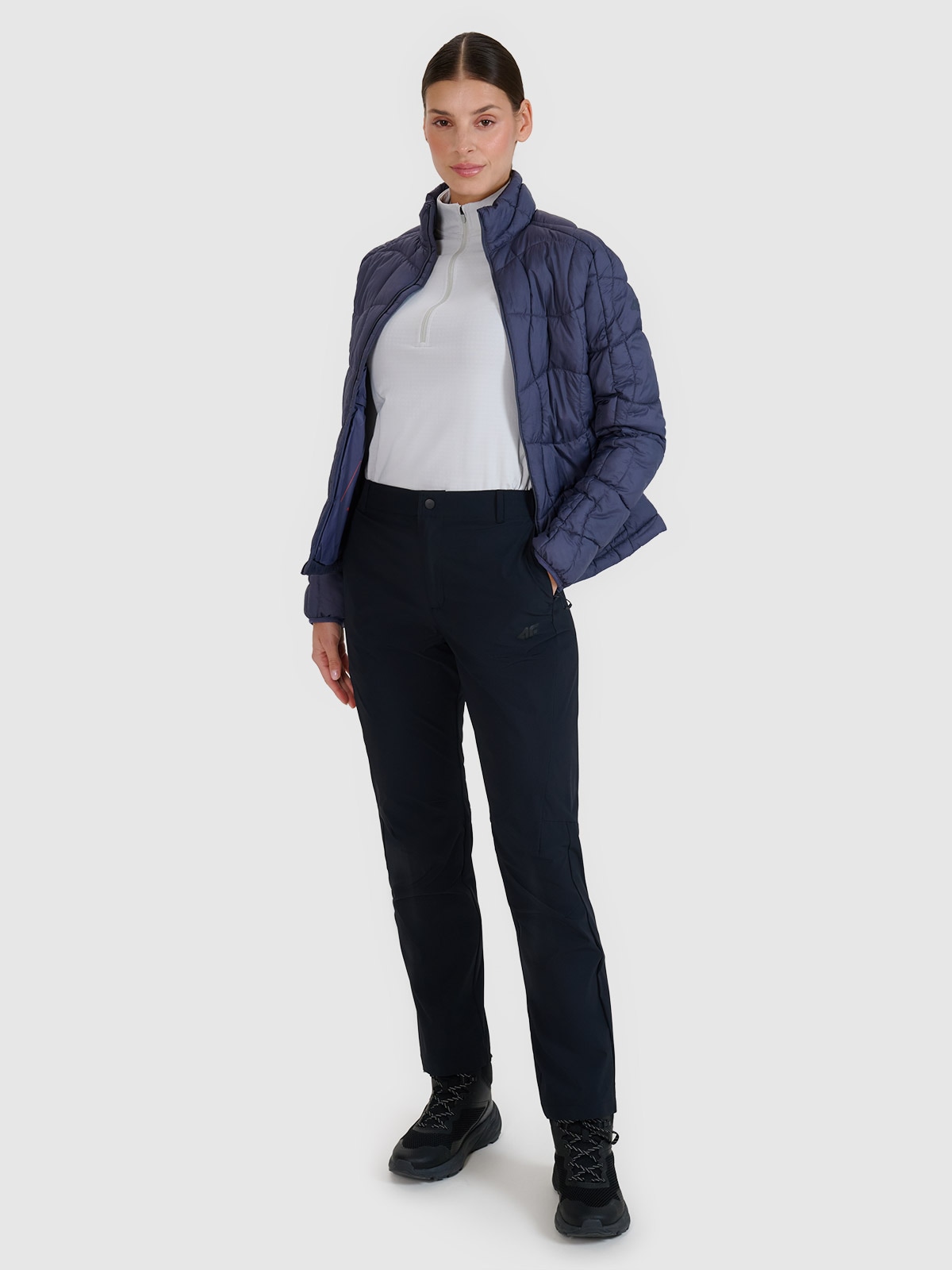 Moteriškos greitai džiūstančios žygio kelnės - juodos