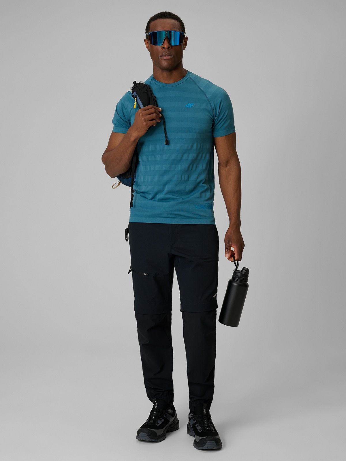 Trekkingo regular greitai džiūstanti palaidinė vyrams - tamsiai mėlyna