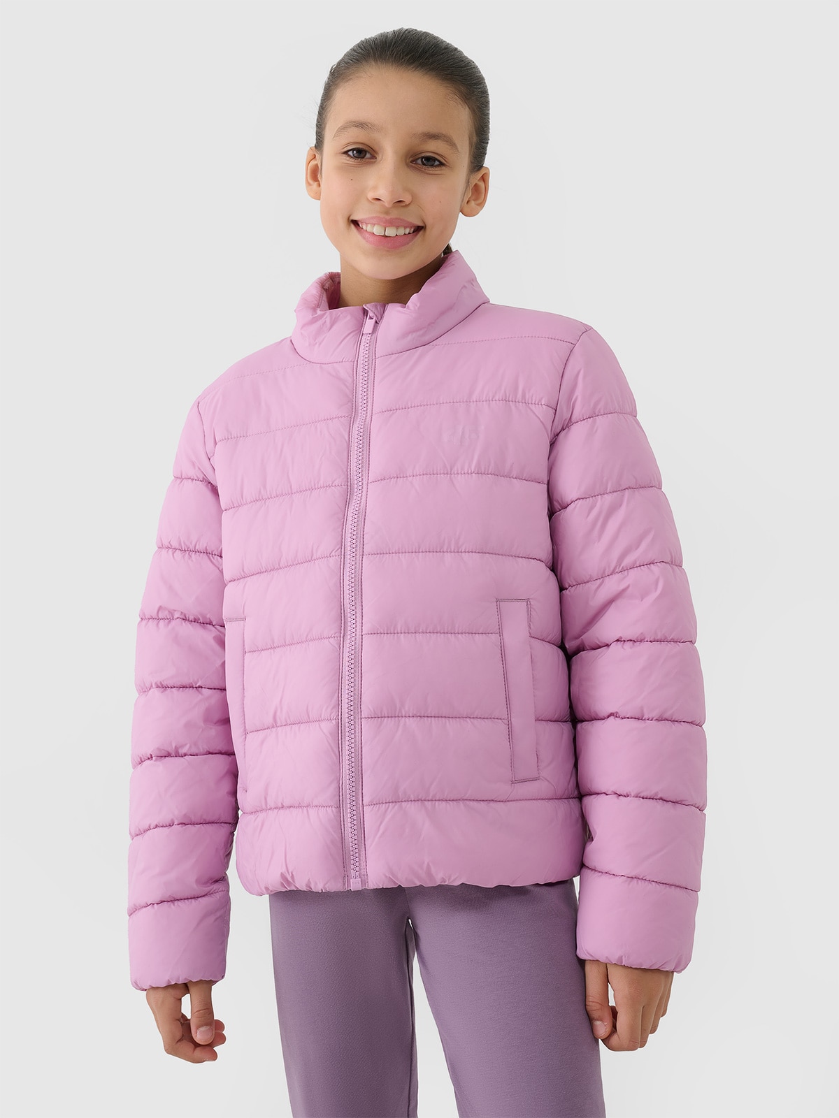 Striukė su sintetinių pūkų kamšalu mergaitėms - rožiniai