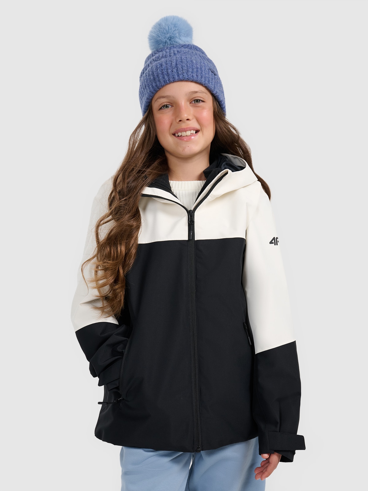 Pereinamojo laikotarpio 3in1 striukė mergaitėms 5000 membrana - juoda