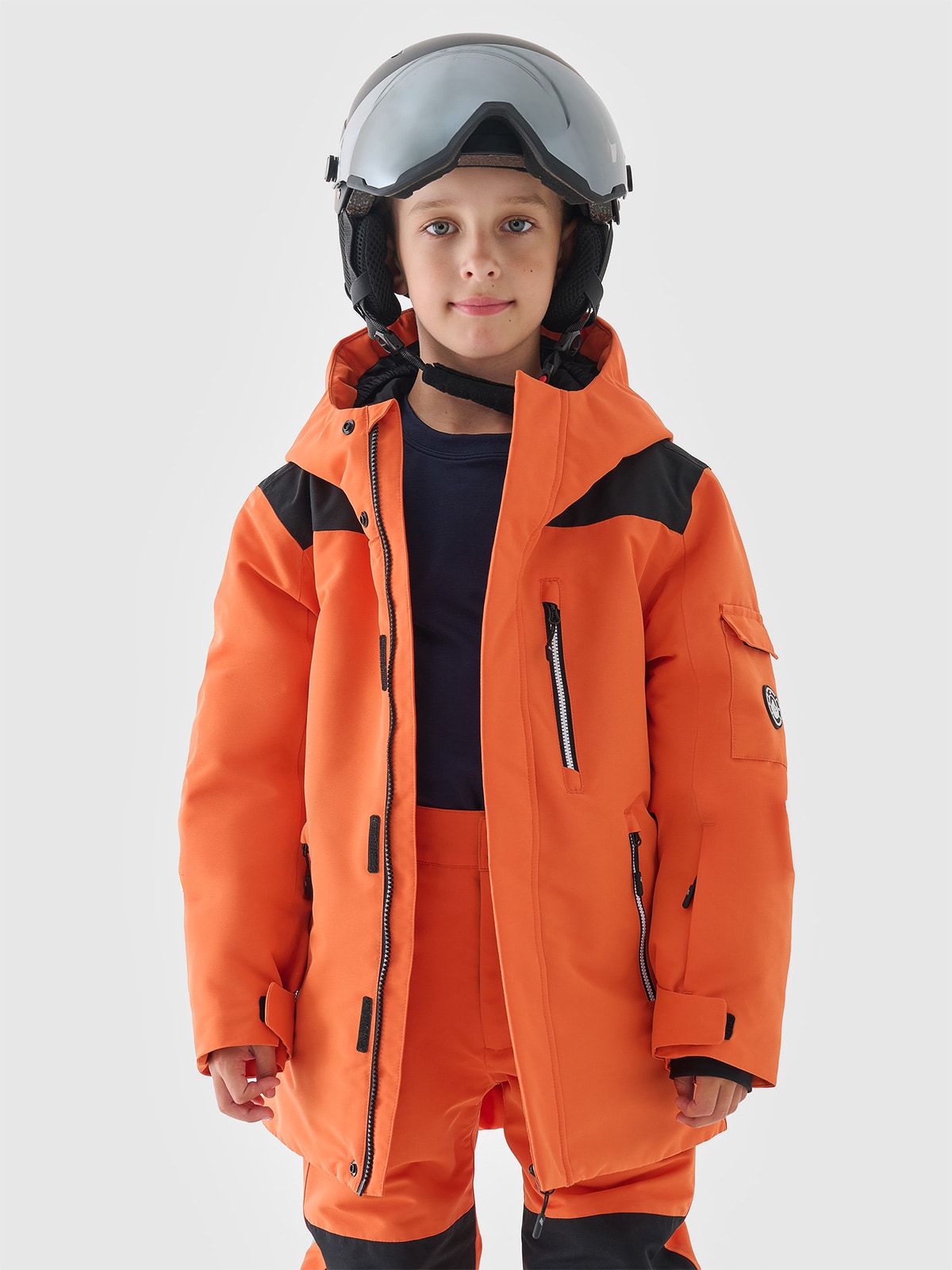 Snieglenčių striukė berniukams 8000 membrana - oranžinė