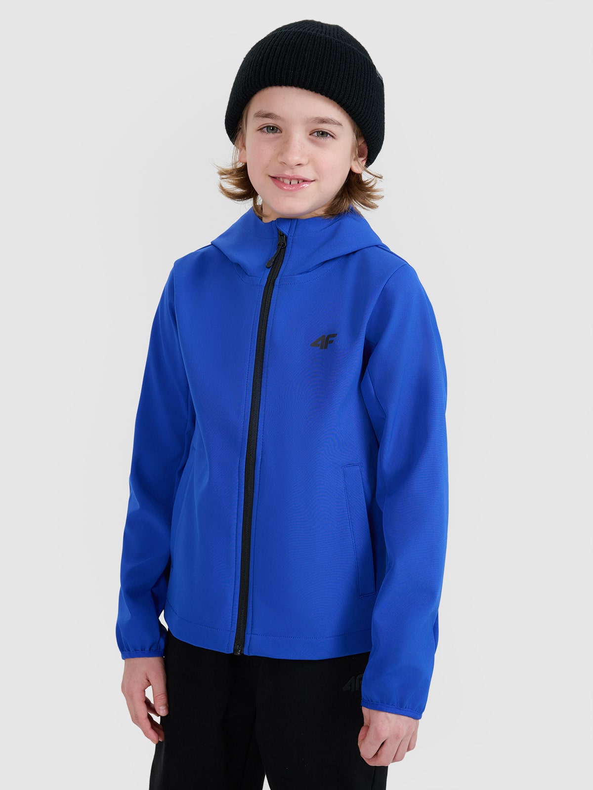 Softshell vėjui atspari striukė berniukams 5000 membrana - mėlyna