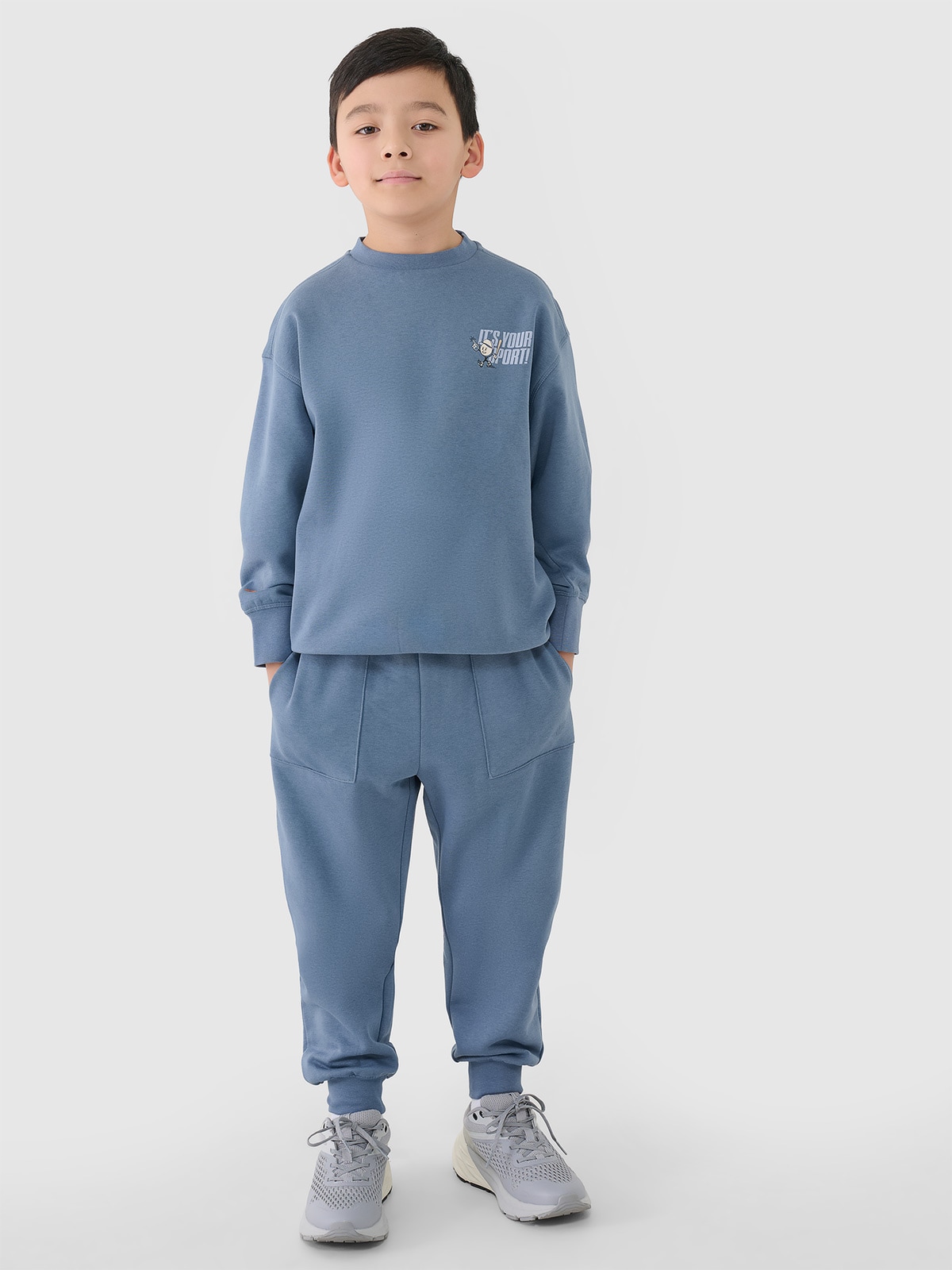 Sportinės jogger kelnės berniukams - tamsiai mėlynos