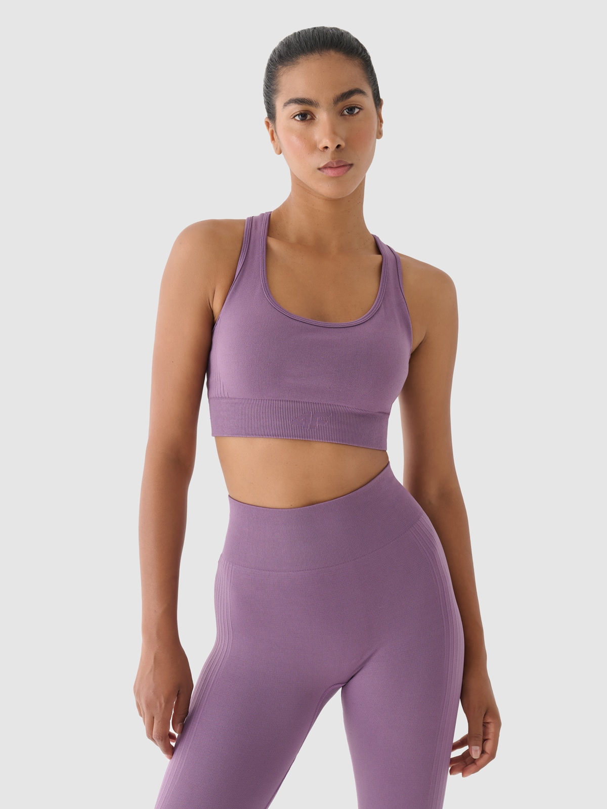 Treniruočių liemenėlė užtikrinanti mažą paramą - violetinė