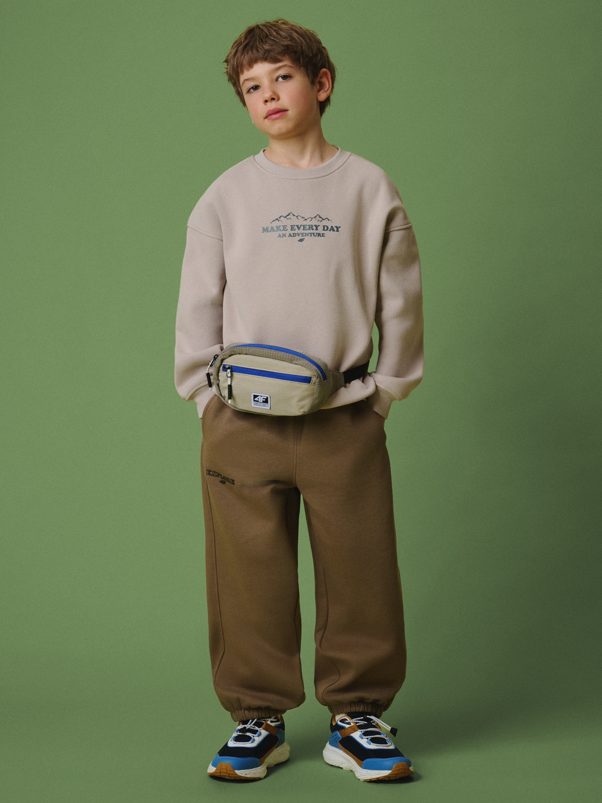 Sportinės jogger kelnės berniukams - rudos