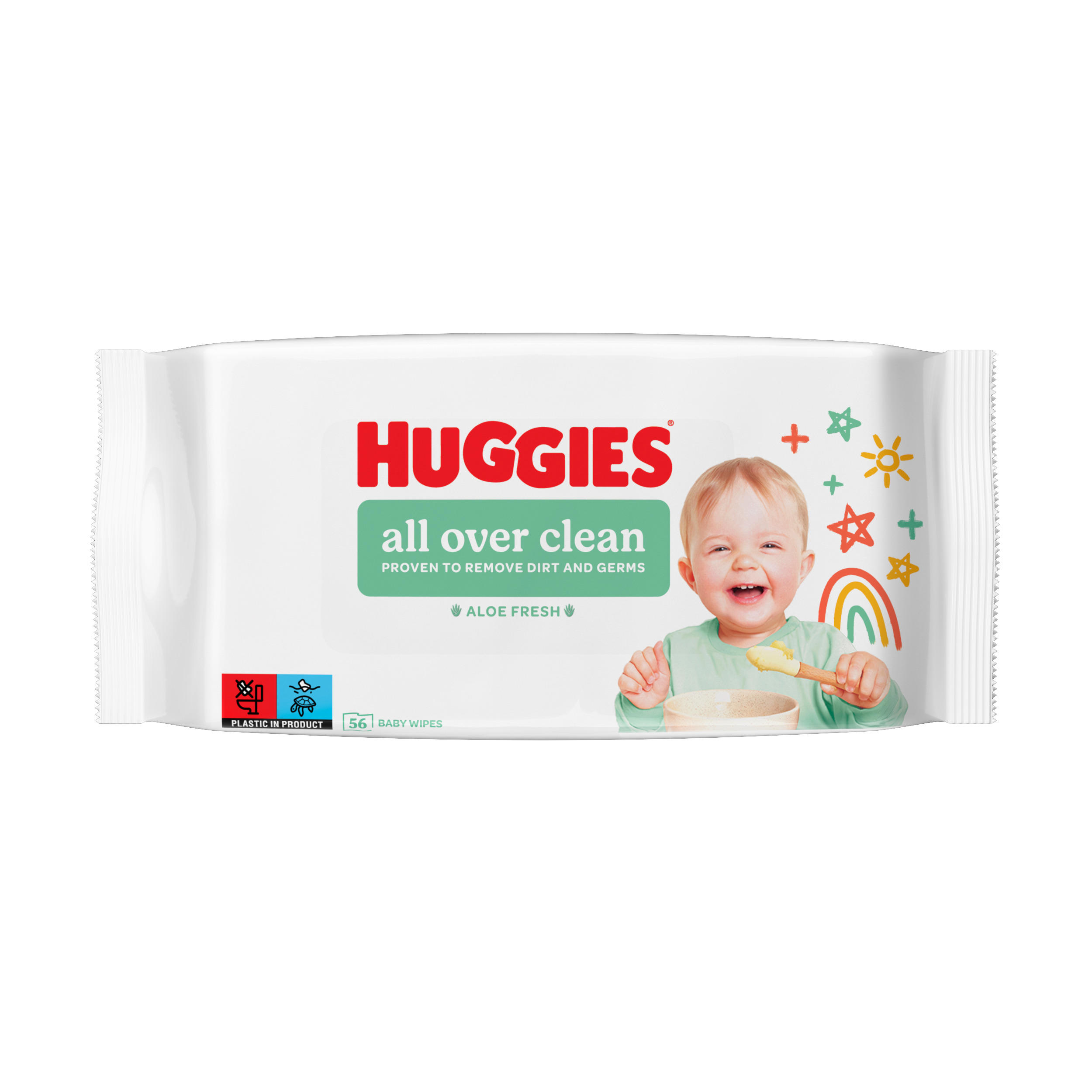 Drėgnosios kūdikių servetėlės HUGGIES ALL OVER CLEAN, 56 vnt.