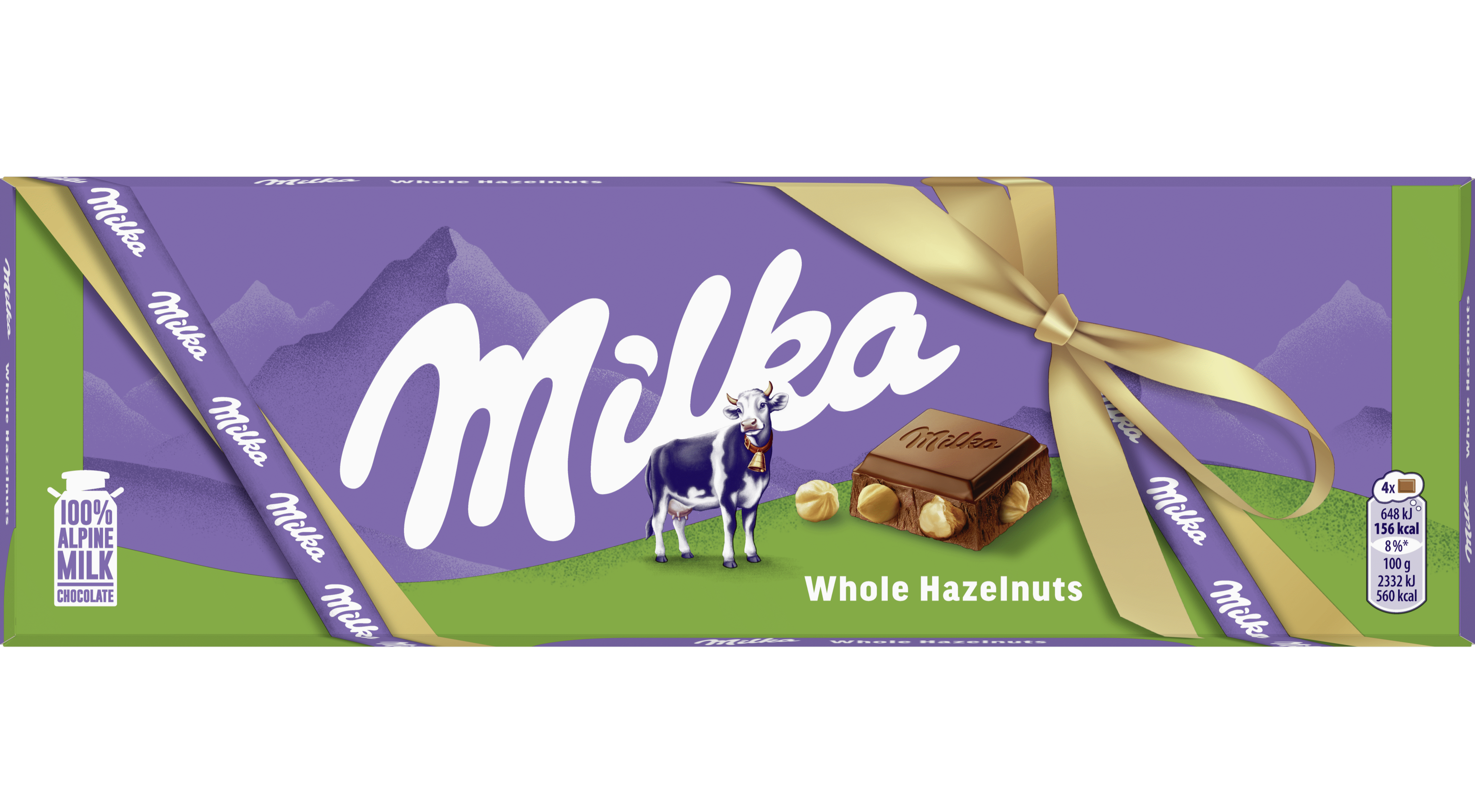 Pieninis šokoladas MILKA su neskaldytais lazdynų riešutais, 250 g