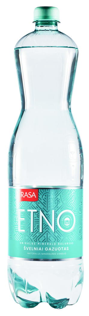 Švelniai gazuotas natūralus mineralinis vanduo RASA ETNO, 1.5 l