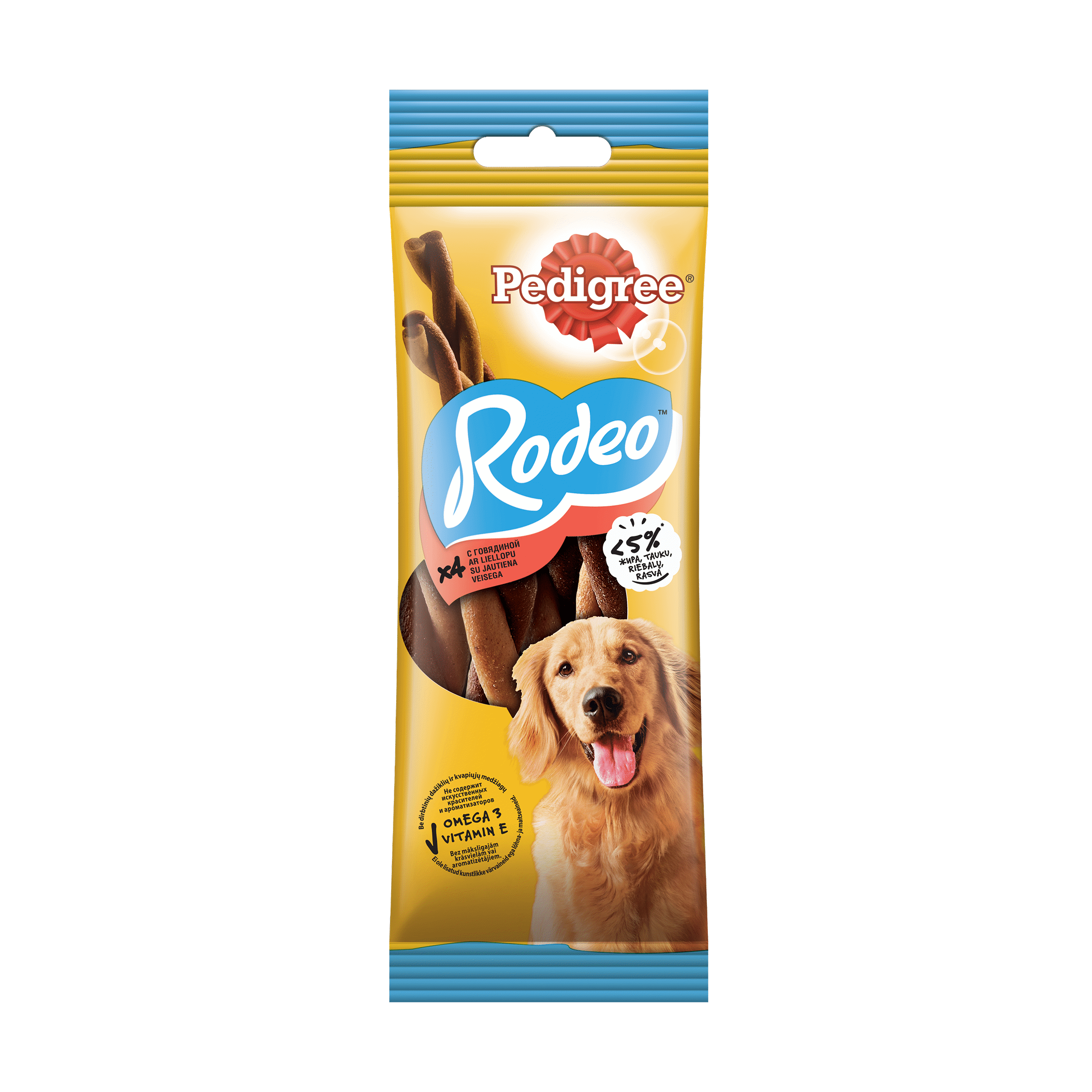 Šunų kramtalai PEDIGREE RODEO su jautiena (4 vnt.), 70 g