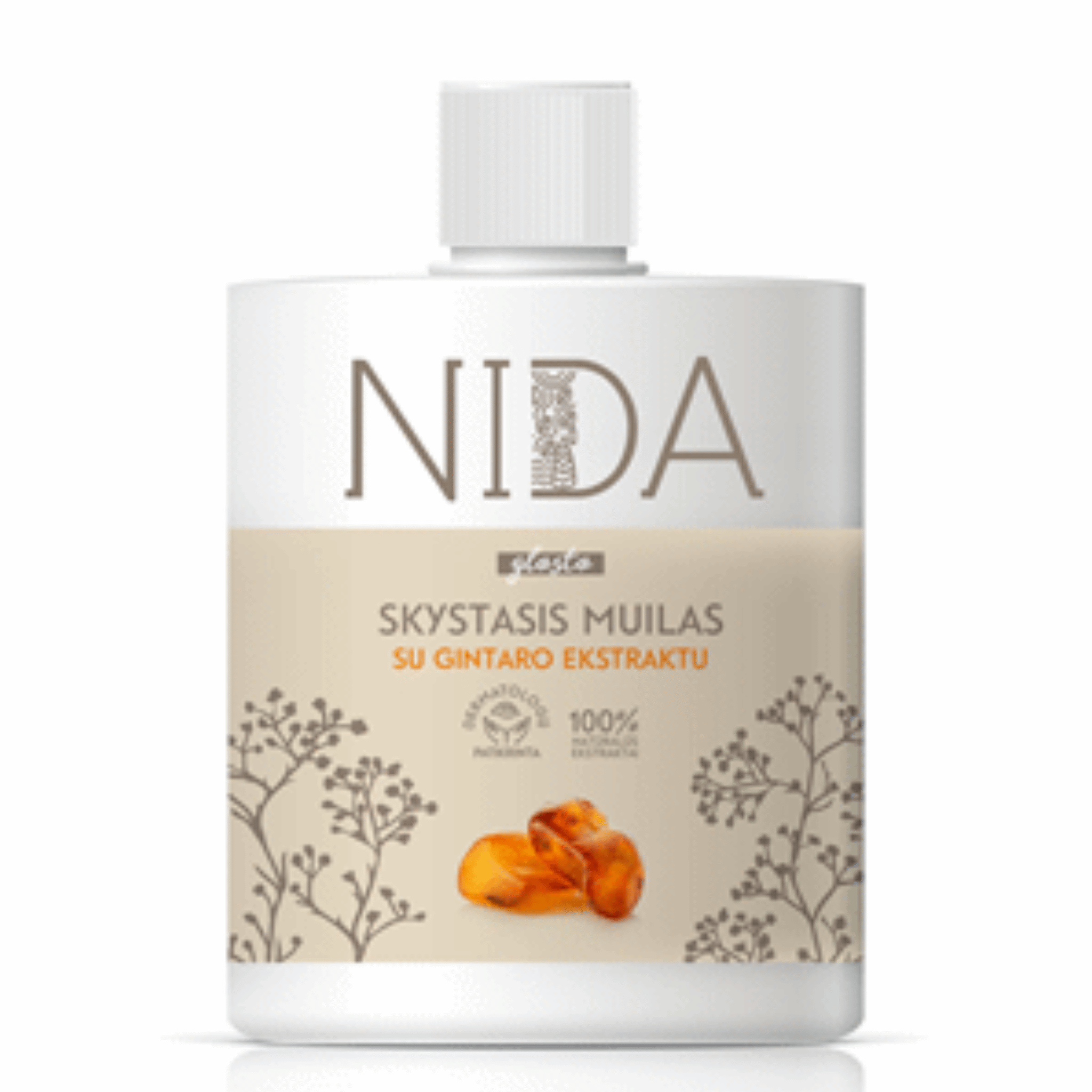 Skystasis muilas NIDA su gintaro ekstraktu, papildymas, 500 ml