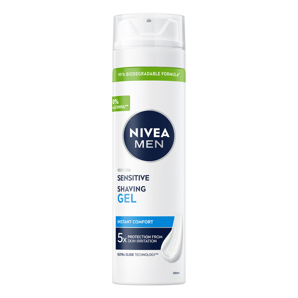 Skutimosi želė NIVEA MEN SENSITIVE jautriai odai, 200 ml
