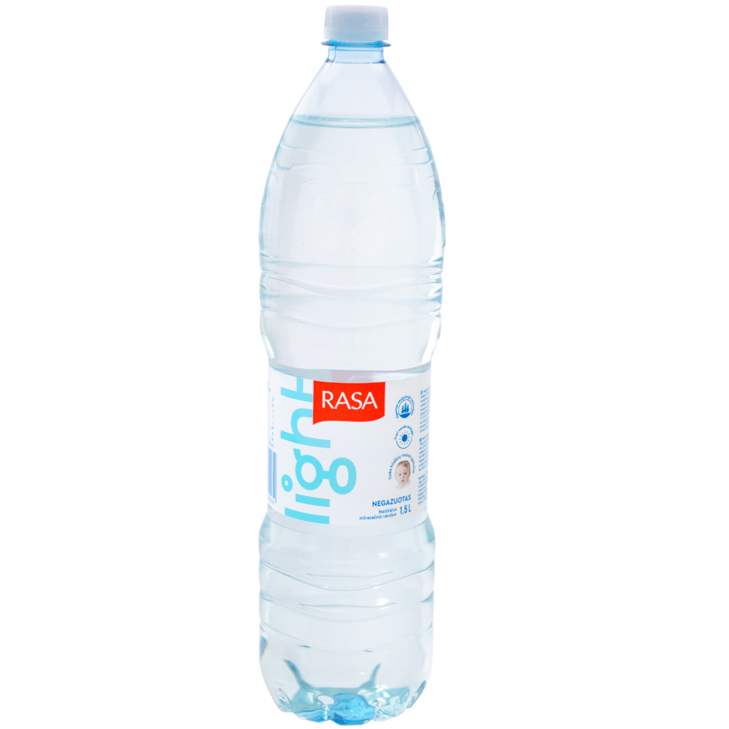 Negazuotas natūralus mineralinis vanduo RASA LIGHT, 1.5 l