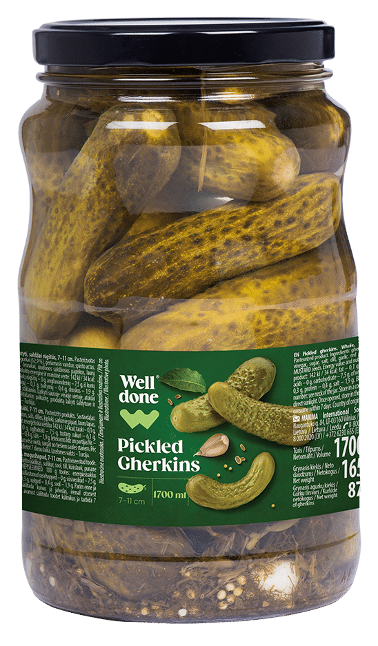 Marinuoti agurkai WELL DONE, 1650 g