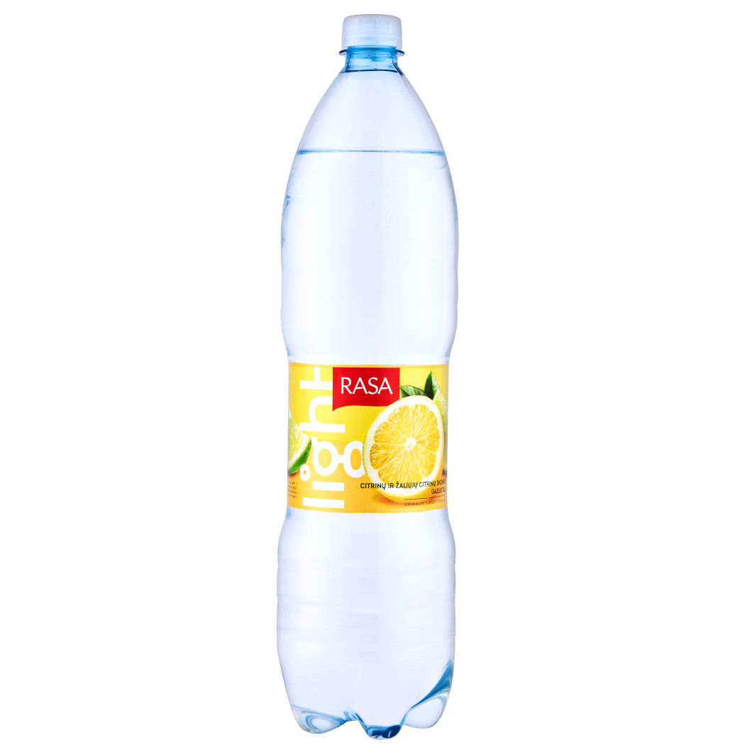 Gazuotas citrinų ir žaliųjų citrinų skonio vanduo RASA LIGHT, 1.5 l
