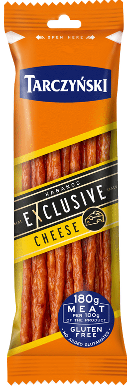 Karštai rūkytos dešrelės TARCZYNSKI KABANOSI su sūriu, II r., 105 g