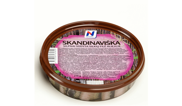 SKANDINAVIŠKA atlantinių silkių filė NORVELITA, 210 g
