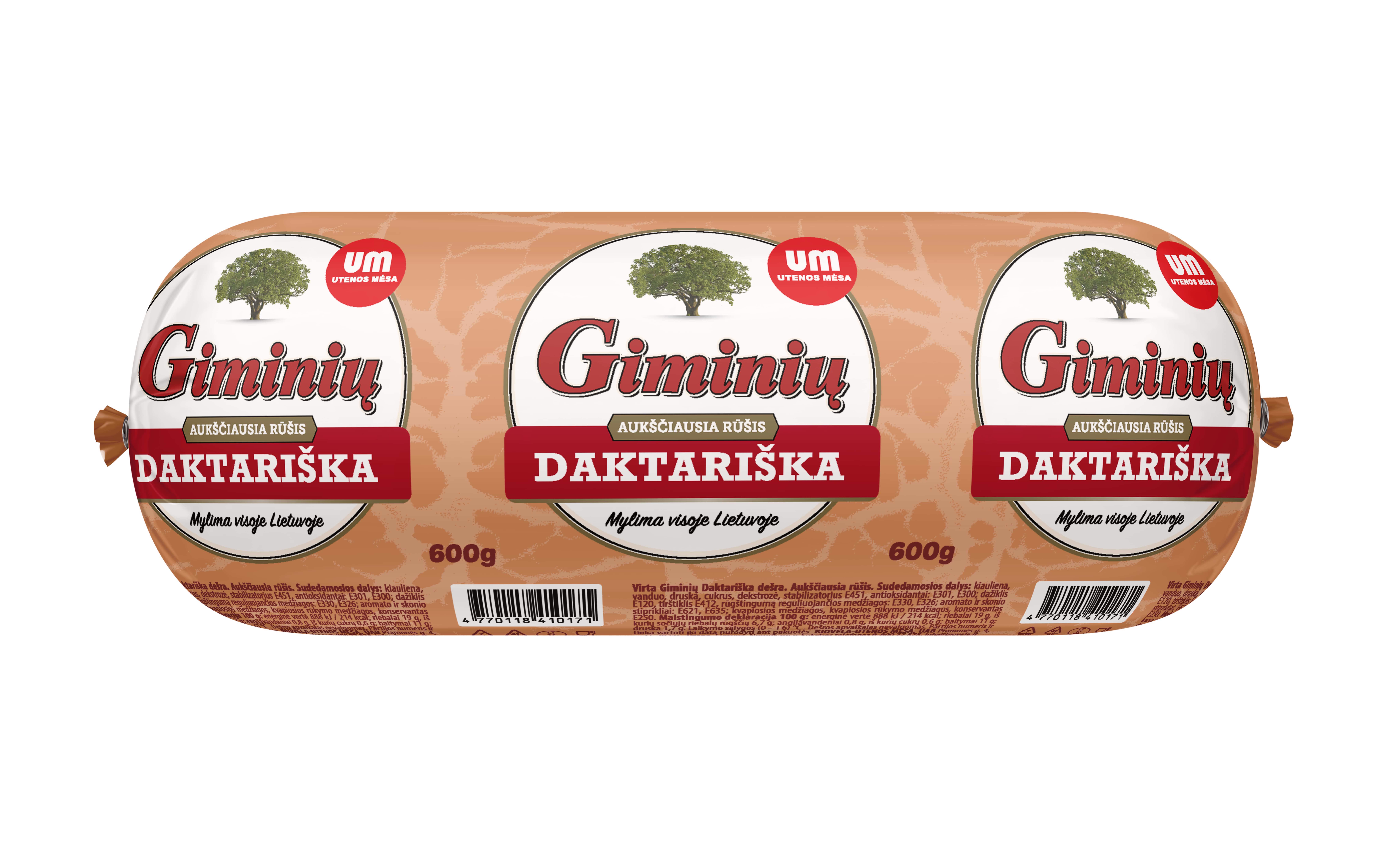 Virta GIMINIŲ DAKTARIŠKA dešra, a. r., 600 g
