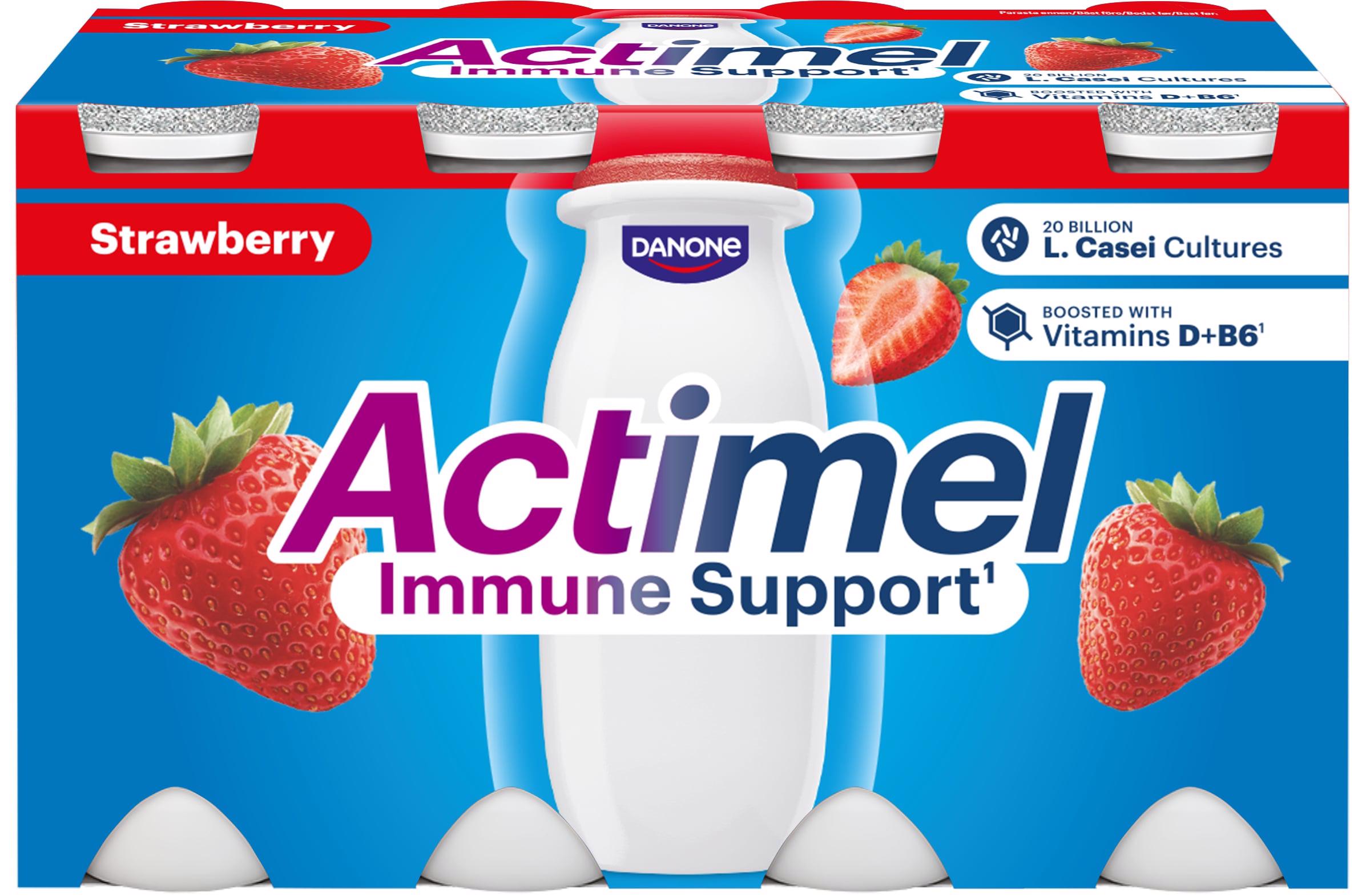 Ferm. jogurto gėrimas ACTIMEL, braškių sk., 1,5%rieb.,8x100g, 800 g