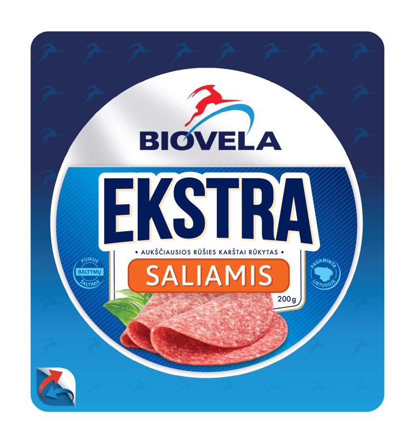 Karštai rūkytas saliamis BIOVELA EKSTRA, a. r., 200 g