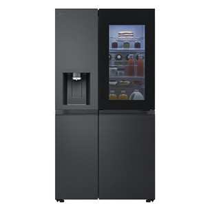 LG, InstaView, 628 L, height 179 cm, black - SBS-Refrigerator